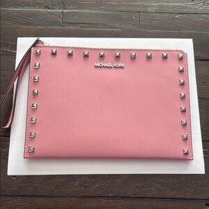 Michael Kors Pink Studded Wristlet
